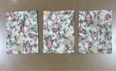 ポケットティッシュケース 3個セット 花柄布製アイテム