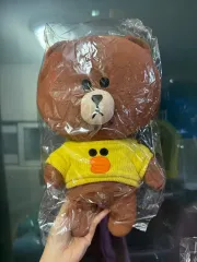 ヴィンテージ BASKIN ROBBINS BR コラボ LINE フレンズ ブラウン 中型 ぬいぐるみ