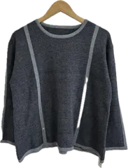 ZM1689 【美品タグ付き】so closeソークローズ　ニットセーター　トップス　グレー　レディース　LLサイズ