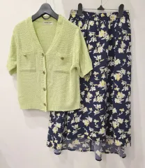 半袖ニット カーディガン ロング丈スカート まとめ