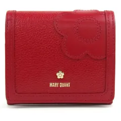 マリークヮント 三つ折り財布 ミニ財布 ウォレット ブランド デイジー レディース レッド MARY QUANT 【中古】