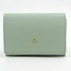 ランバンオンブルー 三つ折り財布 ミニ財布 ウォレット ブランド レディース ミントグリーン LANVIN en Bleu 【中古】