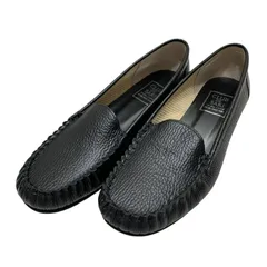 【新品未使用】クラブデサキ (25) モカシン ローファー パンプス スリッポン 本革 レザー シボ加工 定番デザイン