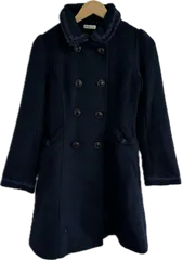 ZM1689 【美品】axes femmeアクシーズファム　ロングコート　アウター　ネイビー　レディース　Mサイズ