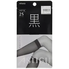 【新品】 [アツギ] ASTIGU（アスティーグ）【黒】 ストッキング クールな漆黒 ひざ下丈 ＜3足セット＞