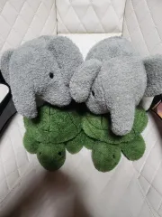 ミッフィー ゾウ/カメ ぬいぐるみ セット グレー/緑（中型） 出品