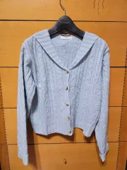 新品/まとめ) レディース ケーブルニット+ CHECK マフラー (レディース ケーブル編みニット)