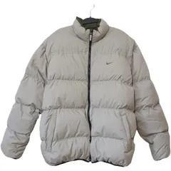 z1628 NIKE リバーシブルダウンジャケット グレー　オリーブ メンズ　XLサイズ　オシャレ　肉厚