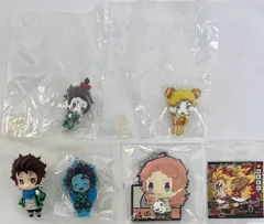 鬼滅の刃 フィギュア ラバーマスコット シール 6種セット　まとめ売り
