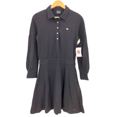 ラコステ LACOSTE ロゴ刺繍 鹿の子 コットン ポロシャツ ワンピース レディース EUR：42 