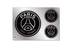 パリ(黒) シルバーステッカー3枚SET〔sts060〕