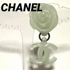 シャネル　CHANEL　イヤリング　カメリア　バラ　ココマーク　02P　GP　プラスチック　ミントグリーン