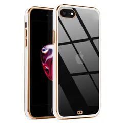 iPhone SE3 ケース クリア SE2 iPhone8 iPhone7 アイフォン SE 第3世代 第2世代 カバー スマホケース 透明 可愛い かわいい 耐衝撃 TPU シリコン スリム 薄型(ホワイト)