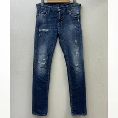 ディースクエアード2 S74LA0990 S30342 ダメージ加工 デニム ストレッチ スリム テーパード パンツ メンズ 44 ISItems【USED】【古着】【中古】50119990