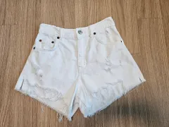 ザラ 白 デニム ショートパンツ 152