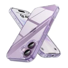 iPhone 17 ケース クリア PC背面 + TPUバンパー 2重構造 黄変防止 耐衝撃 滑り止め 指紋防止 米軍MIL規格 ワイヤレス充電対応 スマホケース クリア