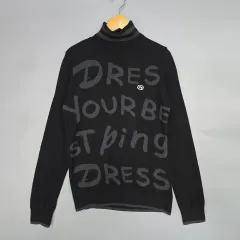 PING レタリング タートルネック ニット 90