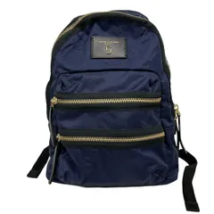 MARC JACOBS(マークジェイコブス) リュックサック美品  バイカーバックパック M0012700 ネイビー×黒 レザー