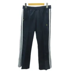アディダス adidas トラックパンツ ジャージ スリーストライプ M 紺 ネイビー 1109