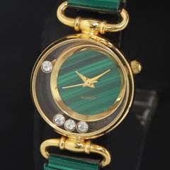 電池交換済 Swiss made Aroma チェンジベゼル バングル ゴールド