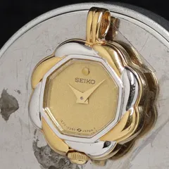 セイコー 1E20-5120 QZ ゴールド文字盤 レディースペンダントウォッチ/懐中時計 KRH 2000000 NSK