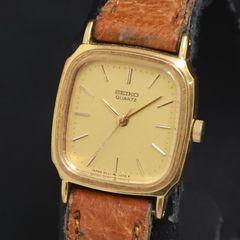 電池交換済 セイコー SEIKO QZ ゴールド レディース 20mm 腕時計