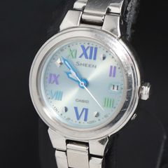 カシオ SHEEN 腕時計 Pale Blue SHE-4506 ソーラーパワー - メルカリ