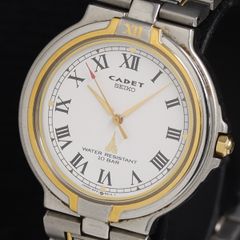 美品 1990年製 SEIKO セイコー CADET ムーンフェイズ メンズ 美品 1990年製 SEIKO セイコー CADET ムーンフェイズ メンズ 美品 1990年製