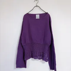 【kastane】カスタネ(F)長袖 ニット セーター 無地 ラウンドネック　綿100%