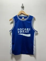 ポカリスエット ブルー ノースリーブ バスケット ジャージ M