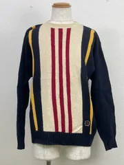 TOMMY HILFIGER トミーヒルフィガー ＸＬ メンズ ニット・セーター ネイビー×アイボリー 20251118-0016