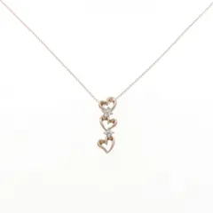 K10PG ハート ダイヤモンド ネックレス 0.06CT