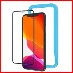 NSP19I40 1枚セット フルカバー ガイド枠付き フィルム 全面保護 強化ガラス 用 iPhone11 XR iPhone ガラスフィルム NIMASO