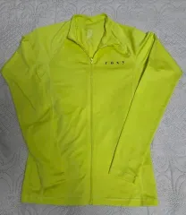 Roxy 蛍光 ライム色 ジップアップ ラッシュガード