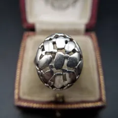 TWA 透かし カットワーク 925 シルバー ヴィンテージ リング 銀 レトロ 指輪 抽象派 モダンジュエリー 存在感 Y18-S