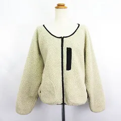 アーバンリサーチ URBAN RESEARCH ジャケット ブルゾン 長袖 ラウンドネック ジップアップ ボア 裏メッシュ F ベージュ ※EKM