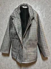 チェック柄ダブルボタンジャケット