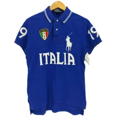 ポロバイラルフローレン Polo by RALPH LAUREN 90s~00s CUSTOM FIT ビックポニー刺繍 ITALIA 19 ラガー ポロシャツ メンズ import：M 