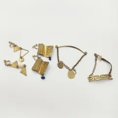 People Tree 4個セット ブレスレッド イヤリング ゴールド レディース ピープルツリー【中古】5-1130G∞