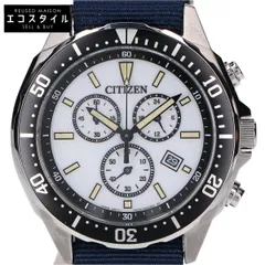 CITIZEN シチズン 【美品】H500-002C602 CITIZEN COLLECTION 白文字盤 エコドライブ クロノグラフ