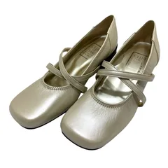 【新品未使用】クラブデサキ (23.5) パンプス ストラップ コンフォートパンプス スクエアトゥ コンフォートシューズ 本革 レザー 希少デザイン