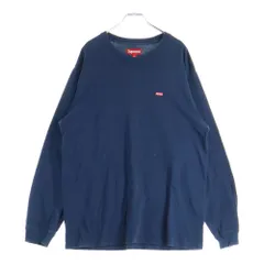 SUPREME (シュプリーム) 24SS Small Box Logo L/S Tee スモールボックスロゴ刺繍ロングスリーブTシャツ 長袖 ネイビー