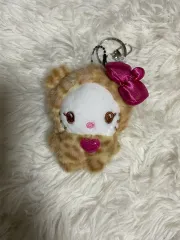 新品 ギャル猫 レオパード ハートキュービック レオパード hello kitty(ハローキティ) キーホルダー ぬいぐるみ