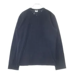 BLACK COMME des GARCONS (ブラックコムデギャルソン) AD2014 ホールデザイン ダメージ加工 クルーネックTシャツ 長袖カットソー ブラック 1N-T009