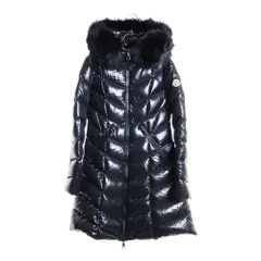 MONCLER (モンクレール) 24AW FULMARUS ロゴワッペン付ファーフーデッドダウンコート ダウンジャケット ブラック レディース J20931C00037 C0065