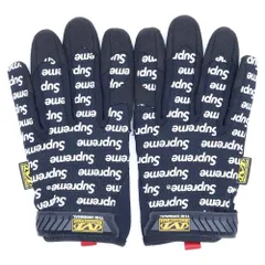 SUPREME (シュプリーム) 17SS ×Mechanix Original Work Gloves メカニックス オリジナルワーク ロゴ 総柄 グローブ 手袋 ブラック