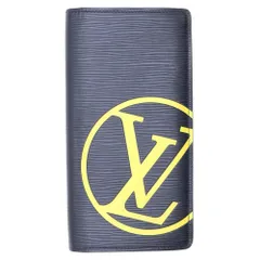 LOUIS VUITTON (ルイヴィトン) エピLVサークル ポルトフォイユブラザ ロングウォレット 長財布 カードケース ブラック×イエロー レザー M67910