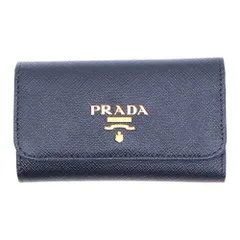 PRADA (プラダ) 6連キーケース サフィアーノ ブラック/ゴールド