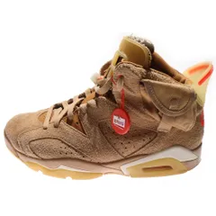 NIKE (ナイキ) ×TRAVIS SCOTT AIR JORDAN 6 RETRO SP BRITISH KAHKI トラヴィススコット エアジョーダン6 レトロ ハイカットスニーカー ベージュ US9.5/27.5cm DH0690-200
