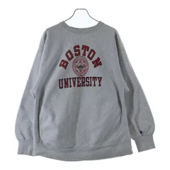 CHAMPION (チャンピオン) 80S REVERSE WEAVE BOSTON UNIVERSITY PULLOVER SWEAT リバースウィーブ ボストン トリコタグ後期 裏起毛 染み込み プルオーバー スウェット トレーナー グレー